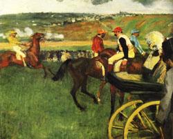 Edgar Degas The Race Track Amateur Jockeys near a Carriage Sweden oil painting art